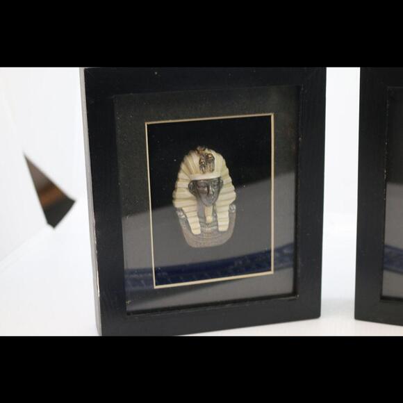 Lot of 3 black frame Vintage Pharaoh Style Ornament Set - Picture 2 of 8